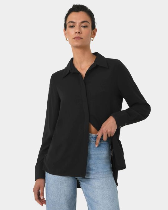Kevin Relax Fit Crepe Shirt