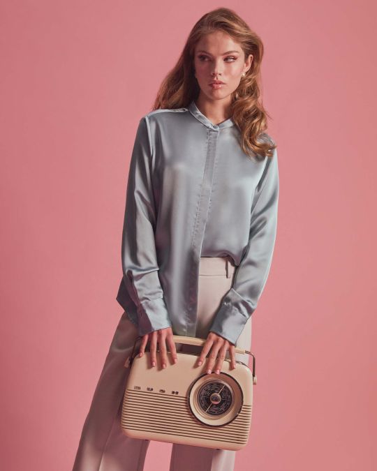 Maira Stand Collar Blouse