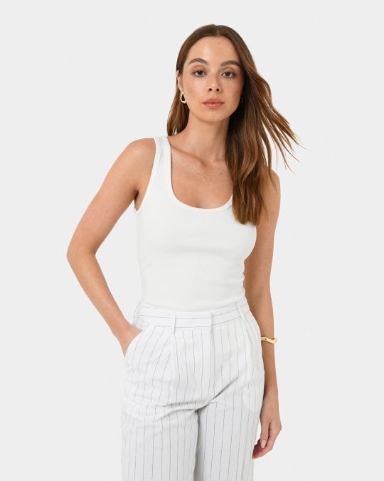 Devin Ribbed Singlet Top