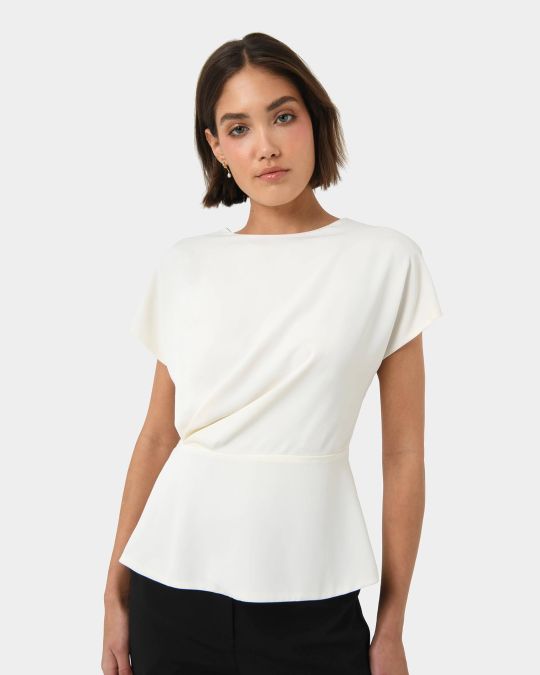 Bonnie Gathered Peplum Top
