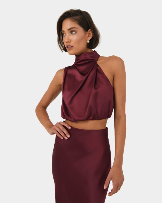 Kaye Asymmetric Cowl Neck Top