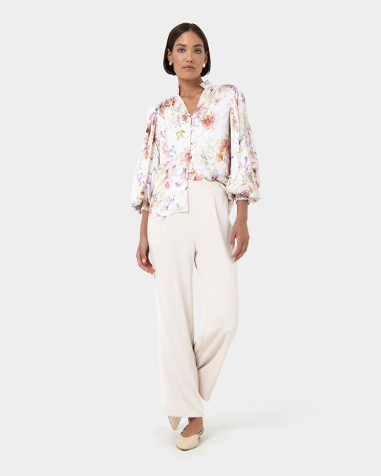Rosy Bell Sleeve Blouse