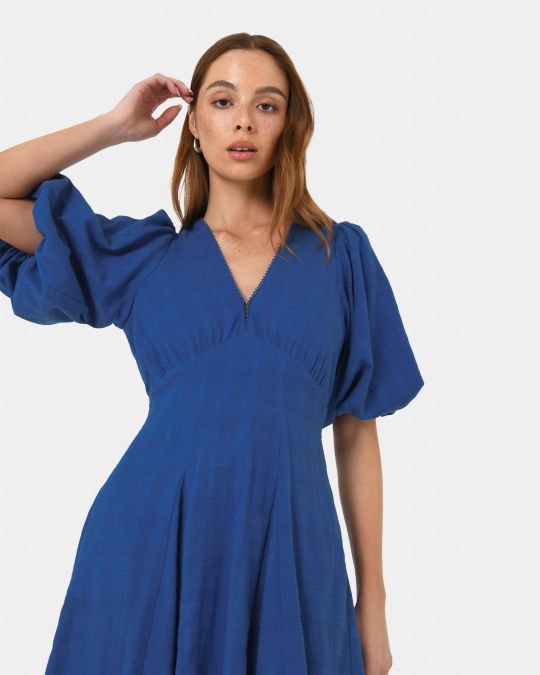 Iris Puff Sleeve Midi Dress