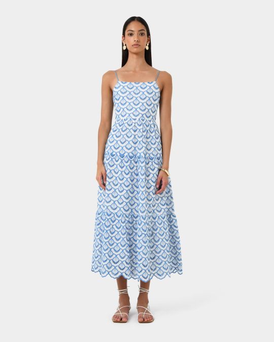 Kela Embroidery Maxi Dress