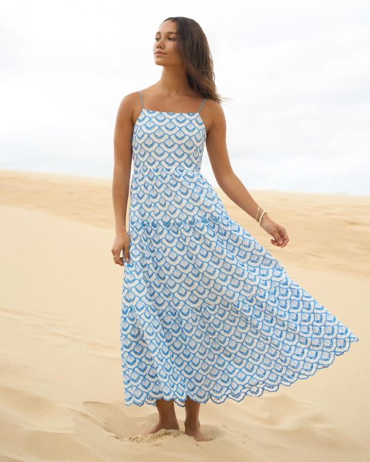 Kela Embroidery Maxi Dress