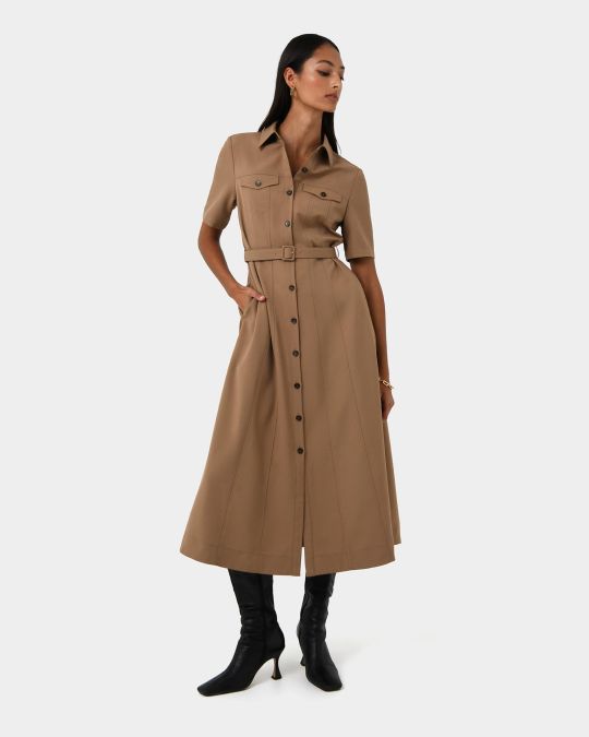 Amera Belted Utility Dress
