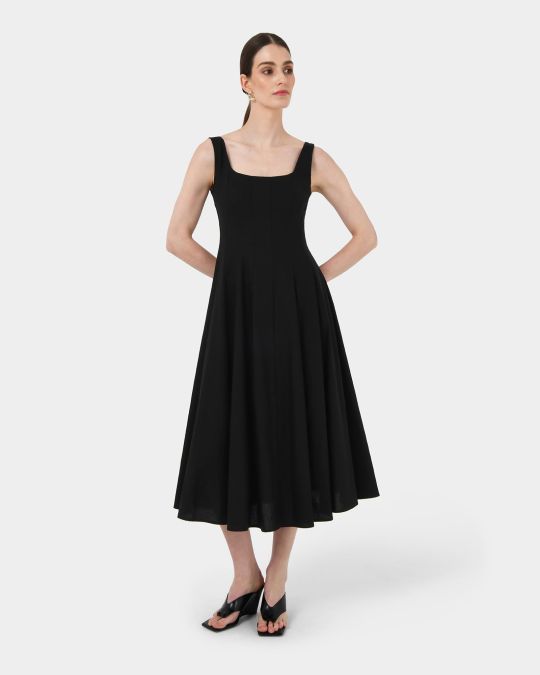 Saira 2 Linen A-line Dress