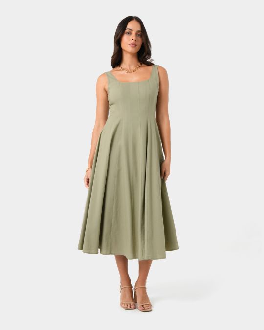 Saira 2 Linen A-line Dress