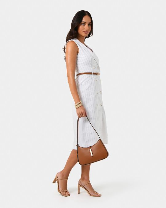 Ria Stripe Cotton Blend Dress