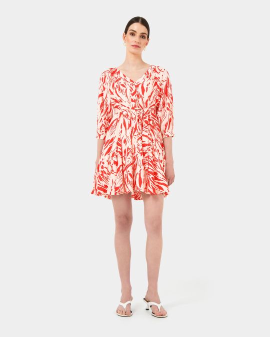 Vienna V-neck Tie Dress