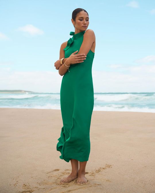 Leana Bias Midi Dress