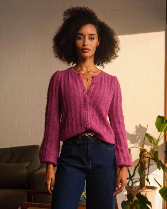 Aura Fluffy Knit Cardigan
