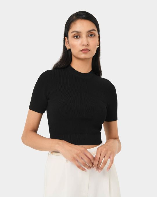 Murphy Crop Knit Top