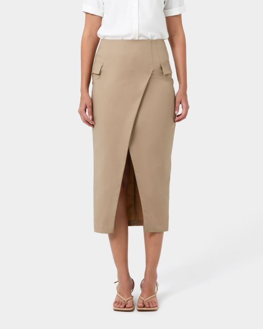 Abby Asymmetric Tailored Skirt