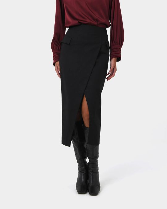 Abby Asymmetric Tailored Skirt