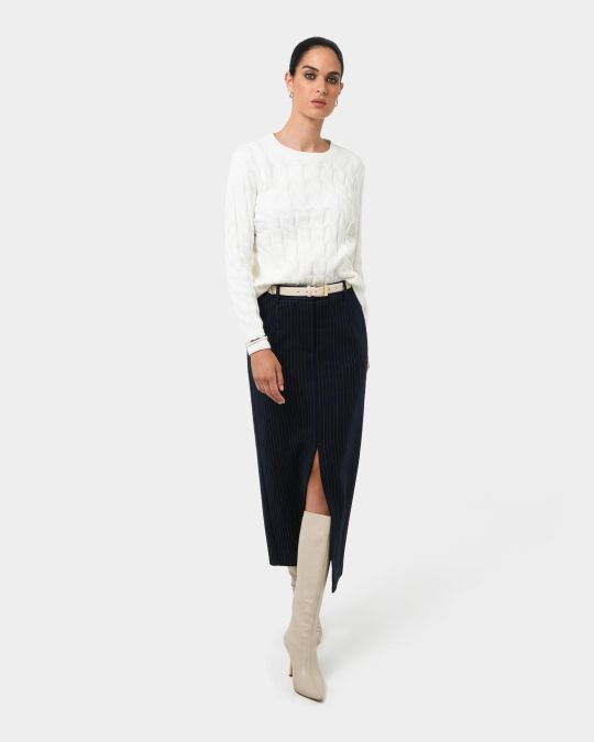 Zara Tailored Midi Skirt