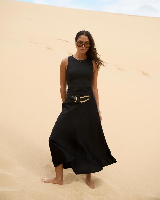 Aiya Bias Midi Skirt