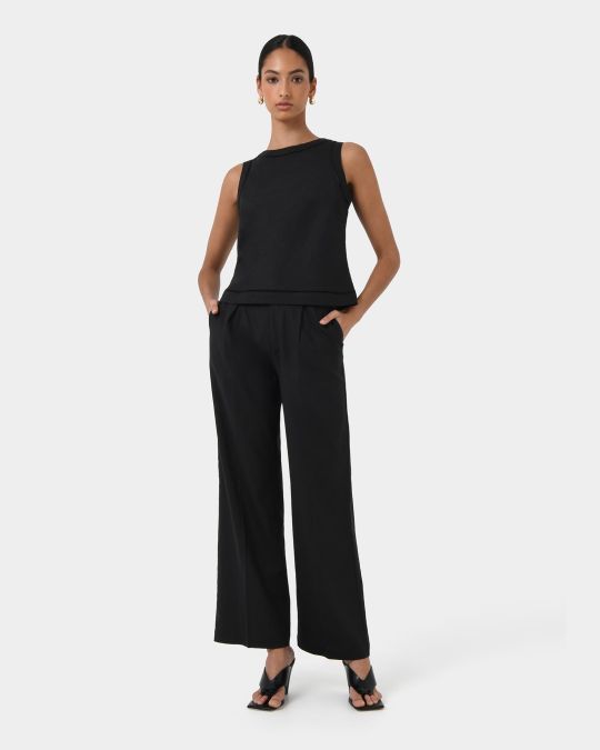 Perry Linen Embroidery Top