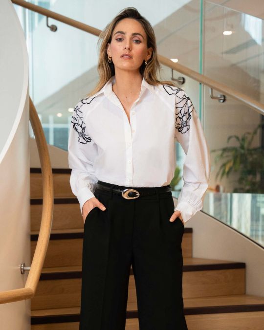 Maren Embroidered Cotton Shirt