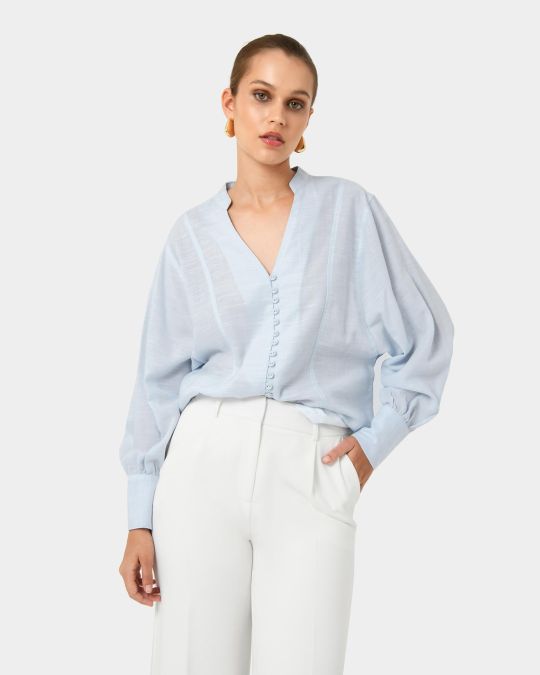 Helena Draped Sleeve Blouse