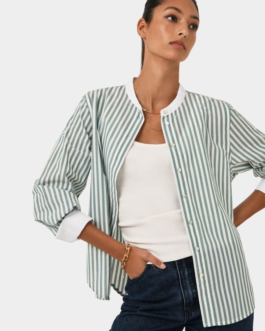 Melie Cotton Stripe Shirt