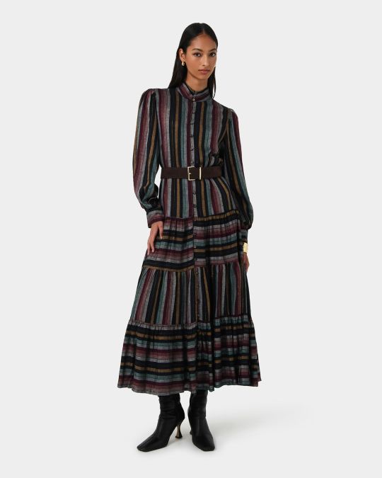 Roxana Linen Tiered Maxi Dress