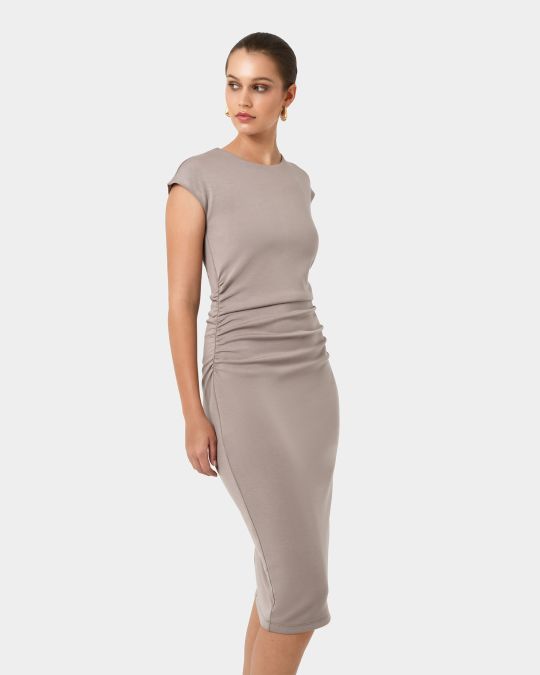 Lulu Ruched Midi Dress