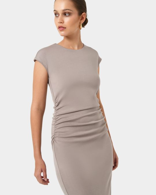 Lulu Ruched Midi Dress