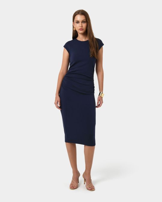 Lulu Ruched Midi Dress