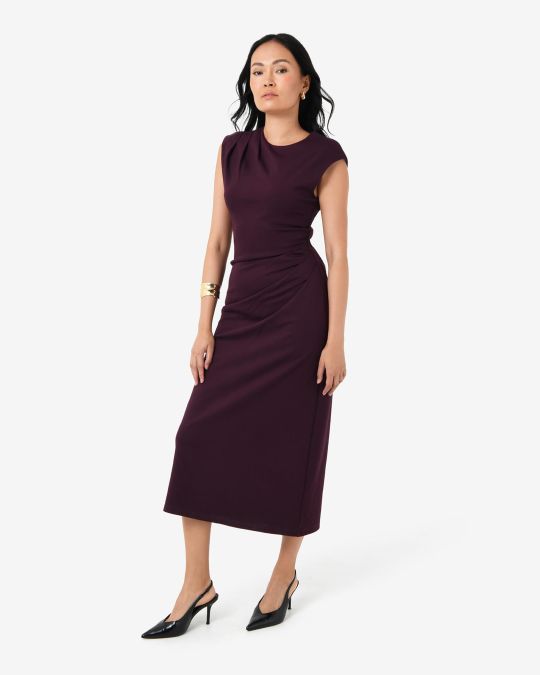 Adele Pleated Midi Dress