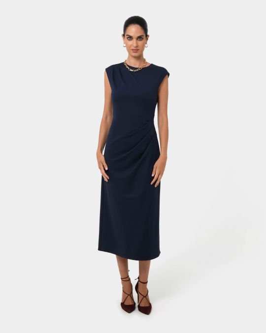 Adele Pleated Midi Dress