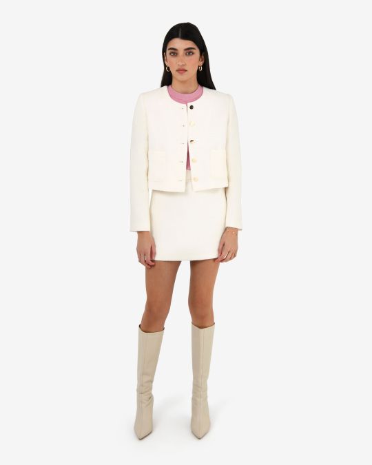 Cynthia Crop Tweed Jacket