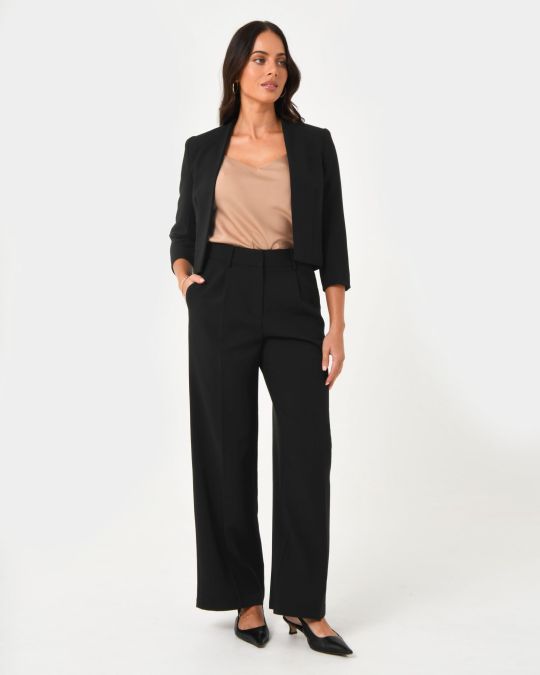 Nikki Collarless Crop Jacket