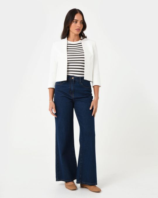 Nikki Collarless Crop Jacket