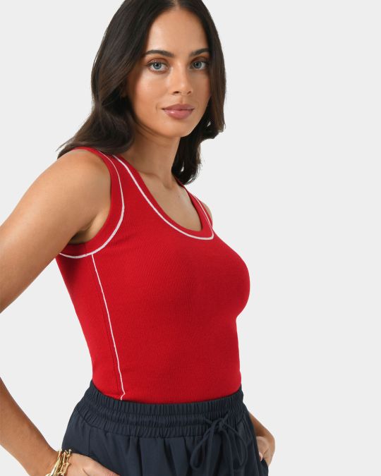 Gloria Contrast Knit Top