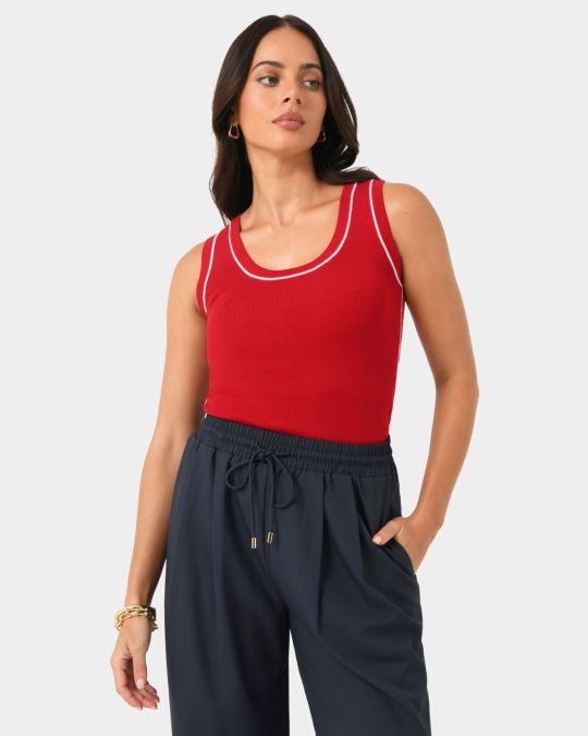 Gloria Contrast Knit Top