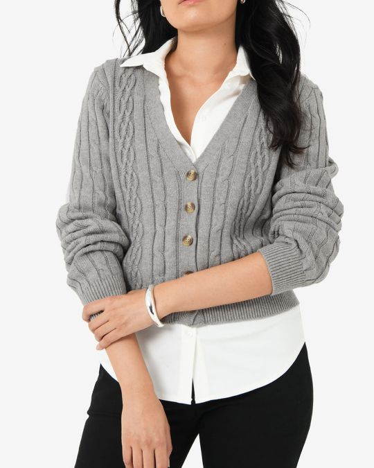 Rhodes Cable Knit Cardigan
