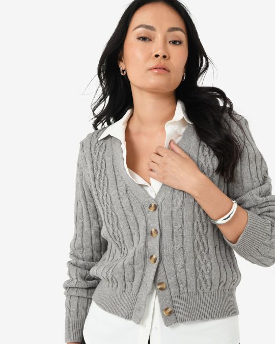 Rhodes Cable Knit Cardigan