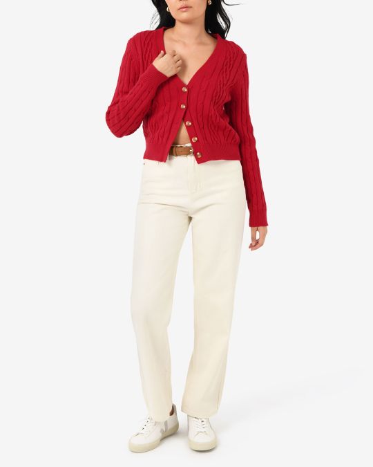 Rhodes Cable Knit Cardigan