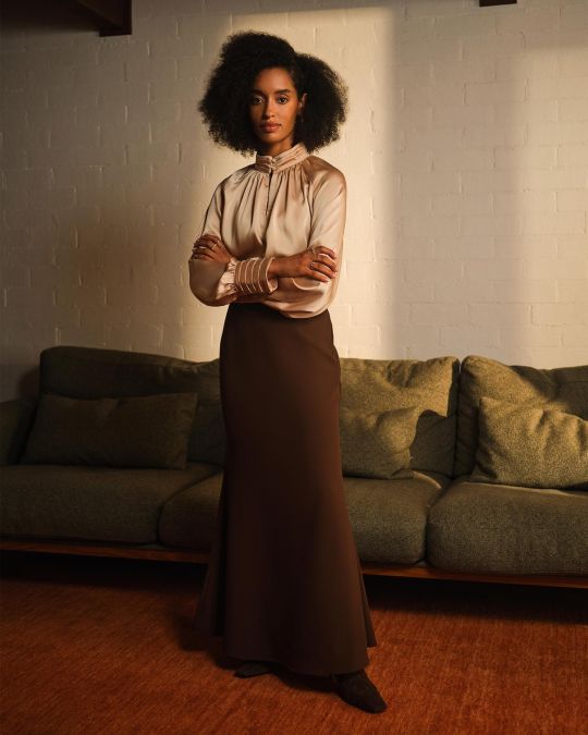Caris Flared Maxi Skirt