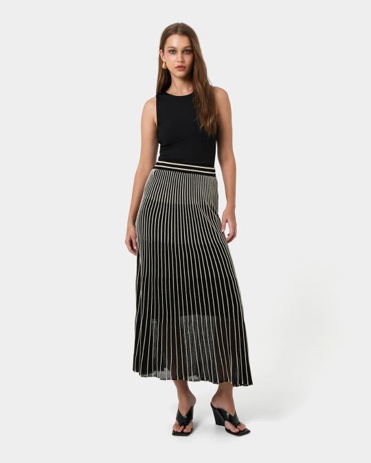 Lucy Pleat Knit Midi Skirt