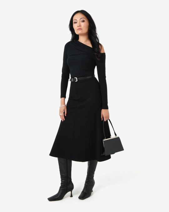 Adele Side Panel Midi Skirt