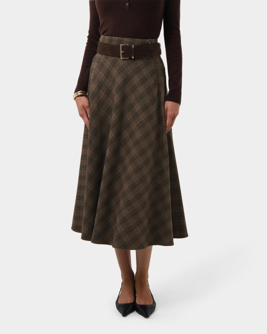 Candice Bias Check Skirt