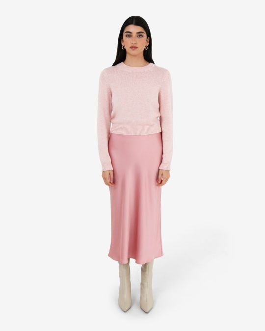 Valeria A-line Satin Skirt