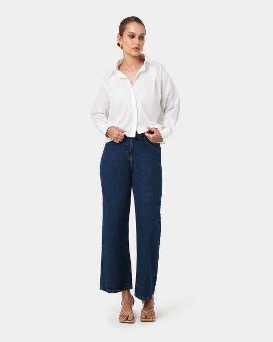 Baire Pleated Crop Shirt