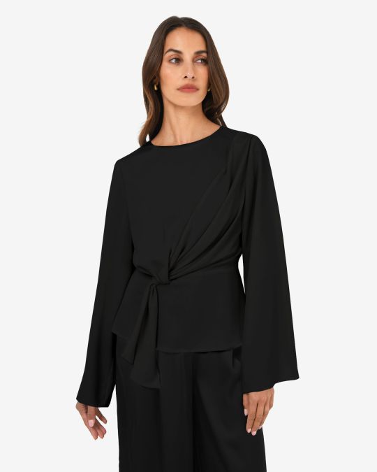 Melody Long Sleeve Draped Top