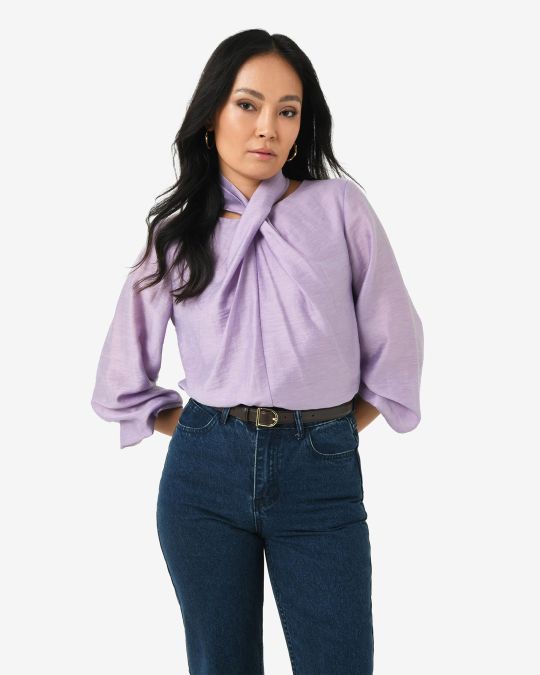 Bellini Twist Neck Blouse