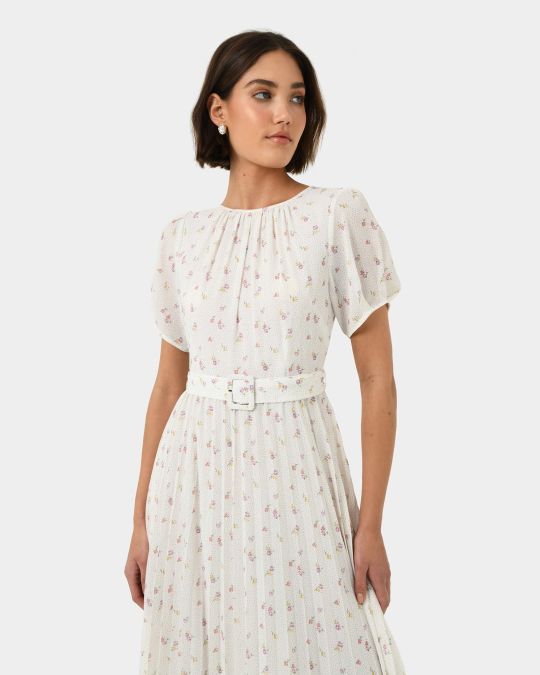 Etta Floral Pleated Dress