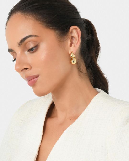 Gia Gold Bubble Earrings