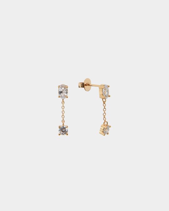 Rose 16k Gold 3pc Earring Set